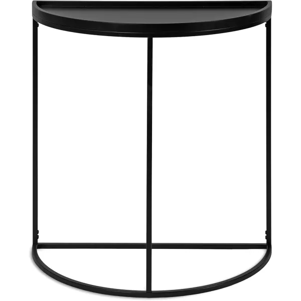 Kate and Laurel Dorrah MidCentury HalfCircle Console Table for Entryway Storage and Decor 28x14x30 Navy BlueBlack