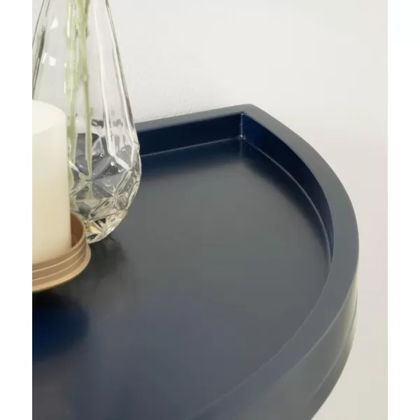 Kate and Laurel Dorrah MidCentury HalfCircle Console Table for Entryway Storage and Decor 28x14x30 Navy BlueNavy Blue