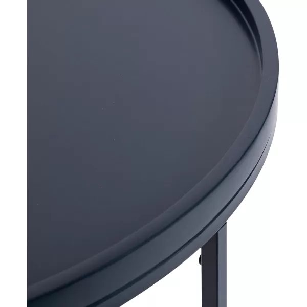 Kate and Laurel Dorrah MidCentury HalfCircle Console Table for Entryway Storage and Decor 28x14x30 Navy BlueNavy Blue