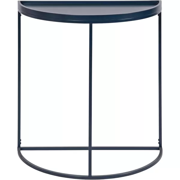 Kate and Laurel Dorrah MidCentury HalfCircle Console Table for Entryway Storage and Decor 28x14x30 Navy BlueNavy Blue