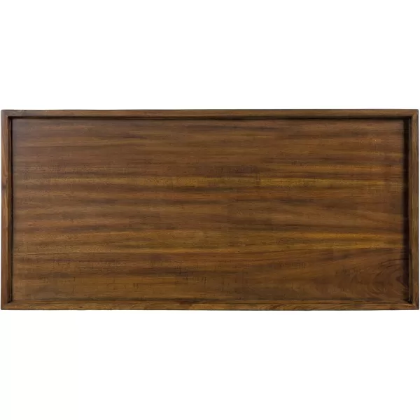 Kate and Laurel Eastmont Rectangle Wood Coffee Table 46 x 22 x 17 Walnut Brown Large MidCentury Wooden Living Room Table with Stylish Tapered Legs and Adjustable Feet