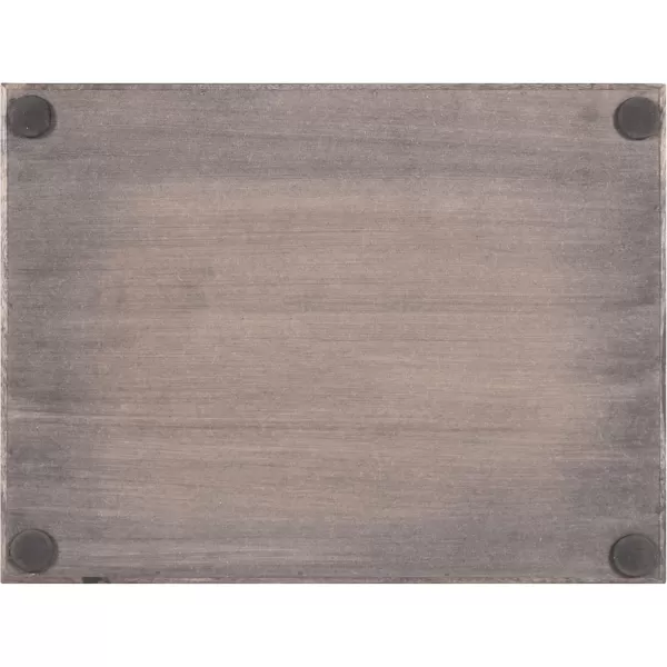 Kate and Laurel Ehrens Modern Wood Tray 13 x 17 Natural and White Sophisticated Accent Tray for Transitional DecorGrayWhite