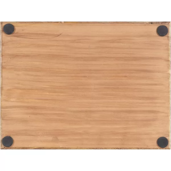 Kate and Laurel Ehrens Modern Wood Tray 13 x 17 Natural and White Sophisticated Accent Tray for Transitional DecorNaturalBlack