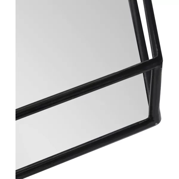 Kate and Laurel Felicia Modern Glam 2Piece Nesting Metal Mirrored Decorative Accent Trays BlackBlack