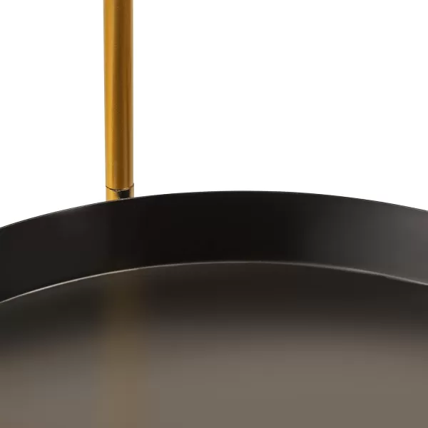 Kate and Laurel Finn Modern TriLevel Plant Stand 13 x 13 x 22 Gold Indoor MultiTiered Plant StandBlackGold