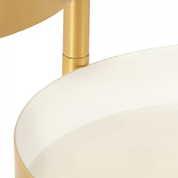 Kate and Laurel Finn Modern TriLevel Plant Stand 725 x 725 x 10 Gold Indoor MultiTiered Plant Stand for TabletopWhiteGold