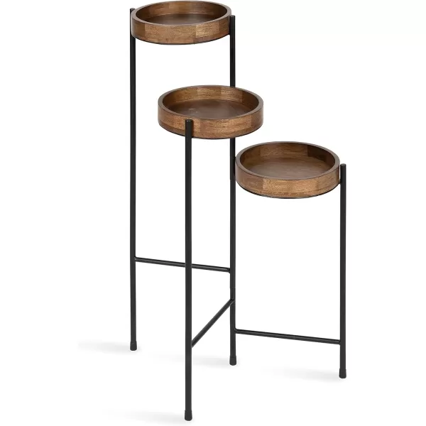 Kate and Laurel Finn TriLevel Metal Plant Stand Silver