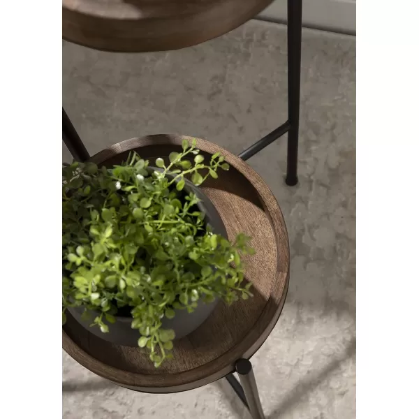 Kate and Laurel Finn TriLevel Metal Plant Stand Silver