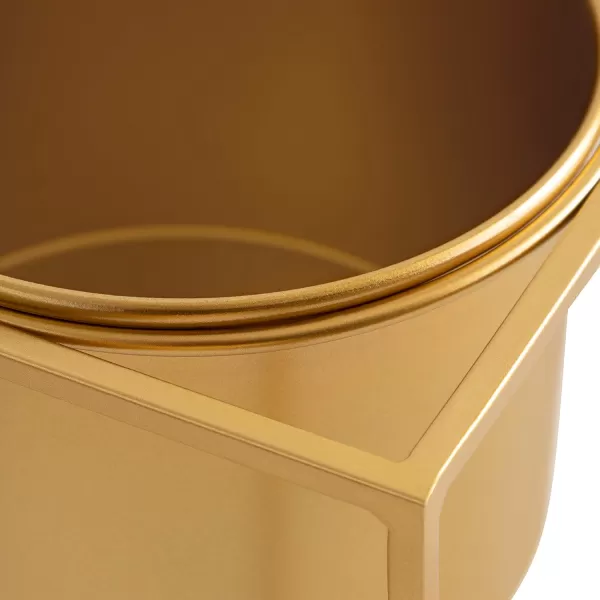 Kate and Laurel Fitch Modern Metal Freestanding Planters Set of 2 Gold Geometric Square Floating Planter PotsGold