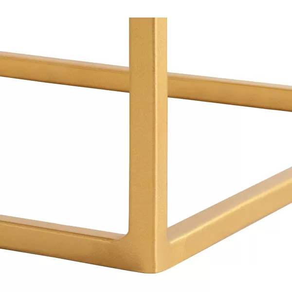 Kate and Laurel Fitch Modern Metal Freestanding Planters Set of 2 Gold Geometric Square Floating Planter PotsGold