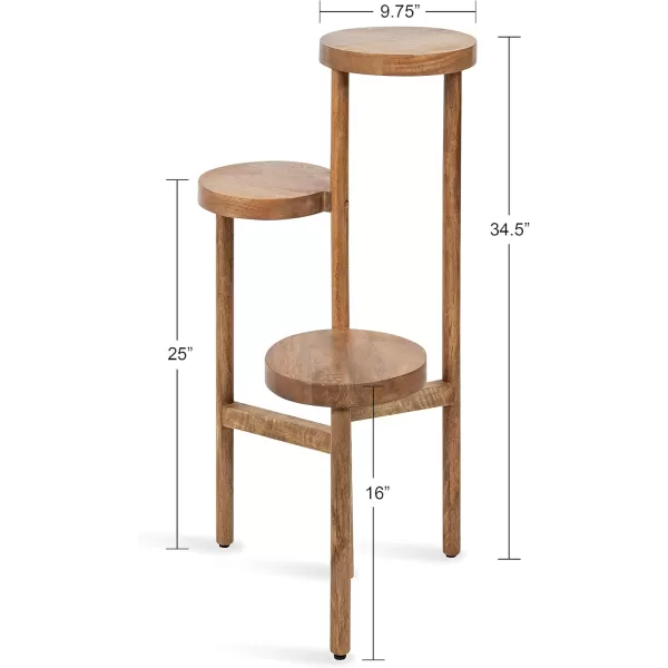 Kate and Laurel Fitley Wooden Plant Stand 16x16x35 NaturalNatural