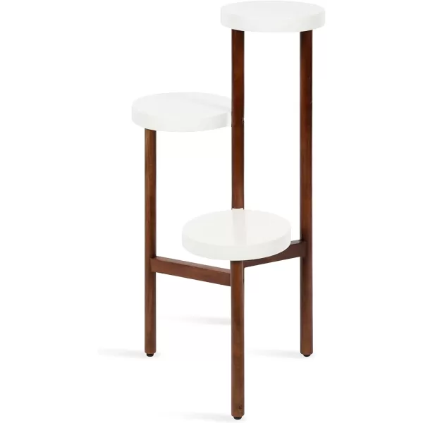Kate and Laurel Fitley Wooden Plant Stand 16x16x35 NaturalWhiteWalnut Brown