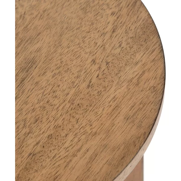 Kate and Laurel Foxford Tiered Round Drink Table 12 x 12 x 30 Natural Brown Transitional TwoTier Circle Plant Stand Table for Use as Living Room Pedestal Table or Small Bedroom Nightstand