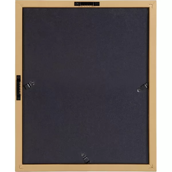 Kate and Laurel Gallery MidCentury Wood Wall Frame Set Set of 10 Walnut Brown Gold Black and WhiteMultiGold