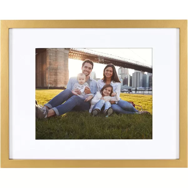 Kate and Laurel Gallery Modern Wood Frame Set 6 Pieces Modern Glam Finishes Sophisticated Picture Frame Set with Multiple Sizes IncludedMultiGold