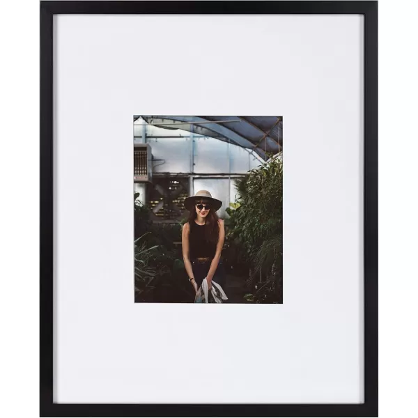 Kate and Laurel Gallery Transitional Frame and Shelf Set Set of 5 Rustic Brown and Black Sophisticated Picture Frame Collection with Multiple Sizes IncludedBlack