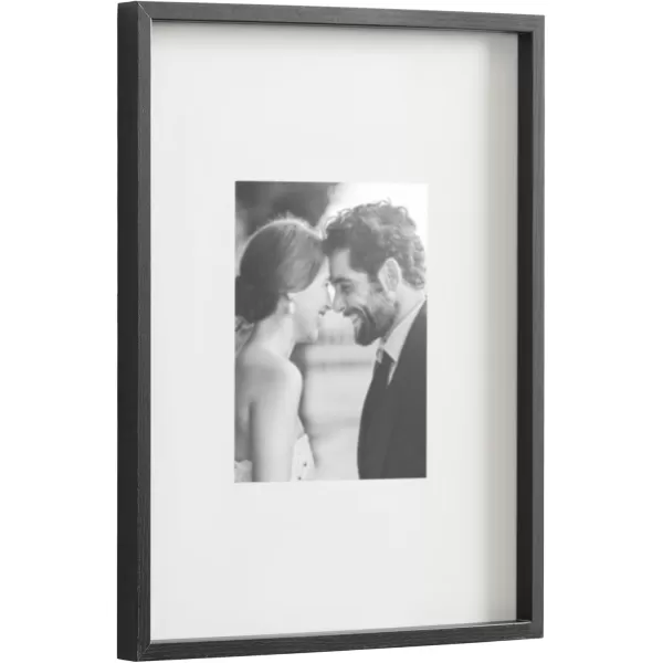 Kate and Laurel Gibson Modern Wall Picture Frame Set of 3 16x20 matted to 8x10 Black ThreePiece Frame Set for Gallery Wall Frame Set in Living Room Wall DcorBlack