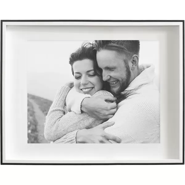 Kate and Laurel Gibson Transitional Picture Frame Set Set Of 10 Varying Sizes Black and White TwoTone Wall Frame Set Collection with Hanging Template for Gallery Wall Picture Frame DisplayBlackWhite