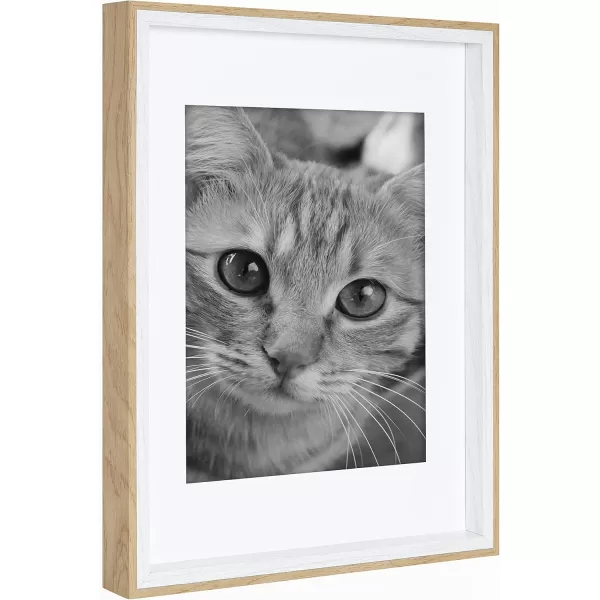 Kate and Laurel Gibson Transitional Picture Frame Set Set Of 10 Varying Sizes Black and White TwoTone Wall Frame Set Collection with Hanging Template for Gallery Wall Picture Frame DisplayWhiteNatural