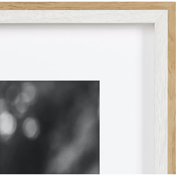 Kate and Laurel Gibson Transitional Picture Frame Set Set Of 10 Varying Sizes Black and White TwoTone Wall Frame Set Collection with Hanging Template for Gallery Wall Picture Frame DisplayWhiteNatural