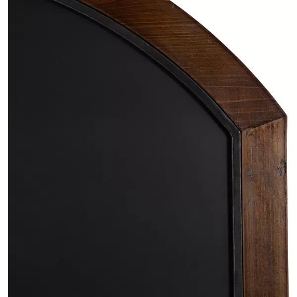 Kate and Laurel Haldron Four Included Clips Traditional Arch Magnetic Chalkboard for Wall Organization and Decor Styling 36 x 24 Walnut Brown