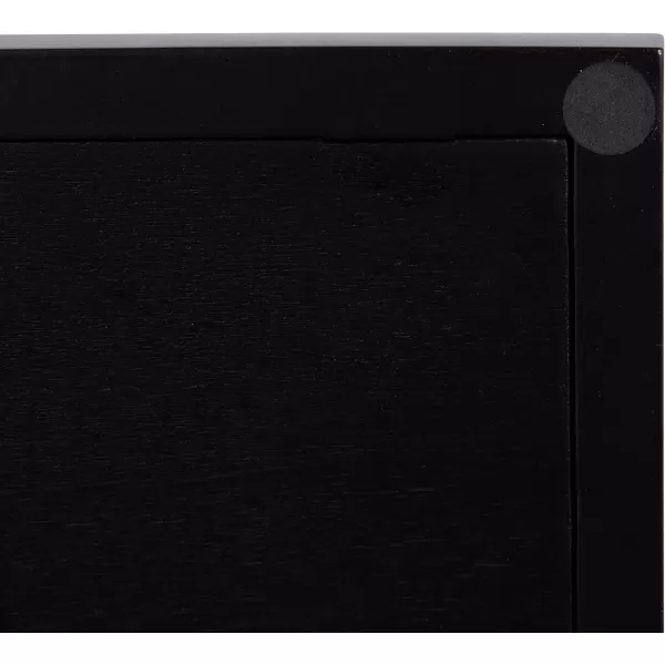 Kate and Laurel Halsey Rectangle Decorative Narrow Tray with Gold Metal Handles 24 x 10 White and Gold Modern Glam Slim Serving Tray with Handles for Living Room DecorBlack