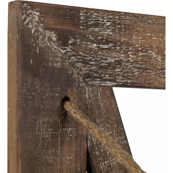 Kate and Laurel Hardeman 3 Pocket Farmhouse Wood Hanging Wall File Holder Rustic Brown