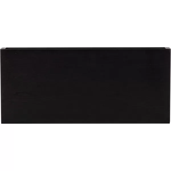 Kate and Laurel Havlock Modern Natural Floating Shelves Set of 3 12 x 8 Black Functional Bathroom and Kitchen Shelves for Storage and DisplayBlack