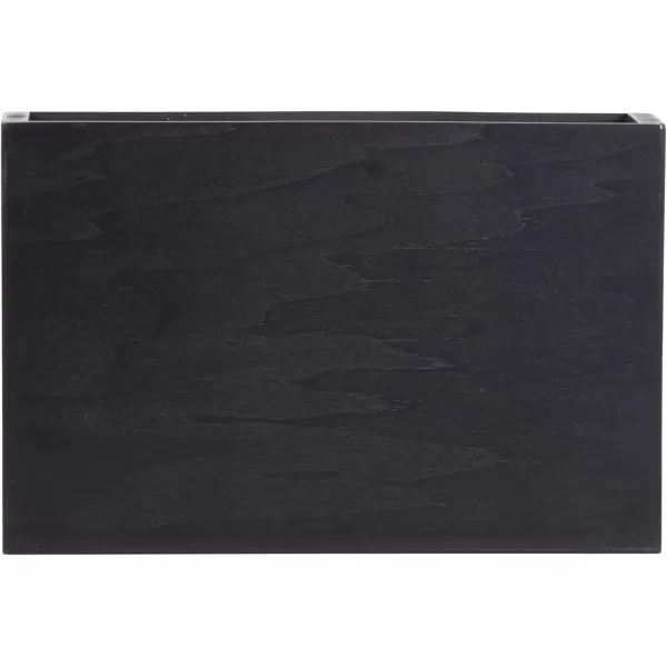 Kate and Laurel Havlock Modern Natural Floating Shelves Set of 3 12 x 8 Black Functional Bathroom and Kitchen Shelves for Storage and DisplayBlack