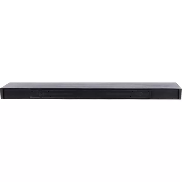 Kate and Laurel Havlock Modern Natural Floating Shelves Set of 3 12 x 8 Black Functional Bathroom and Kitchen Shelves for Storage and DisplayBlack