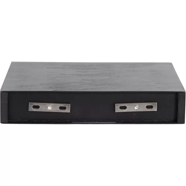 Kate and Laurel Havlock Modern Natural Floating Shelves Set of 3 12 x 8 Black Functional Bathroom and Kitchen Shelves for Storage and DisplayBlack