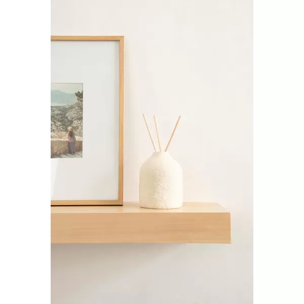 Kate and Laurel Havlock Modern Natural Floating Shelves Set of 3 12 x 8 Black Functional Bathroom and Kitchen Shelves for Storage and DisplayNatural