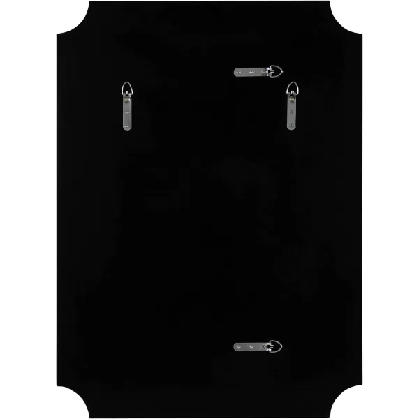 Kate and Laurel Healey Traditional Scalloped Wall Mirror with Slim Frame for Simple Home Decor 22x30 BlackBlack