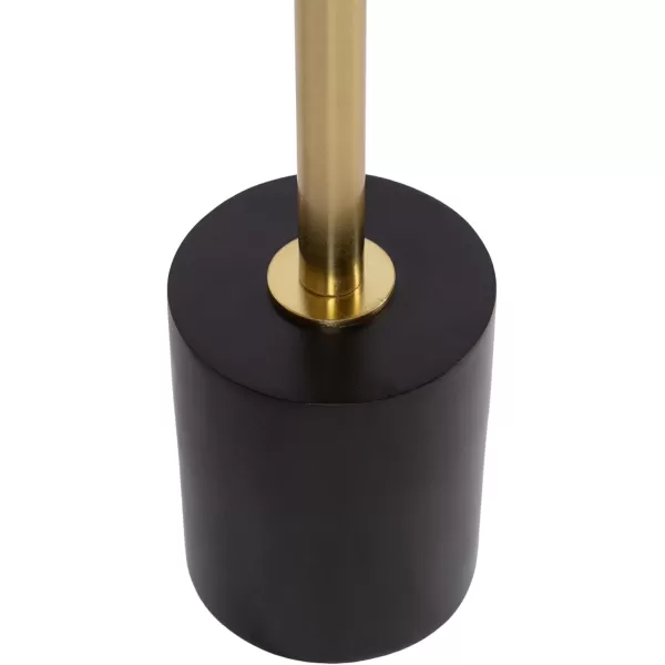 Kate and Laurel Hescott Modern Decorative Round Pedestal Use as Indoor Plant Stand or Living Room Accent Table 10x10x24 BlackGoldBlackGold