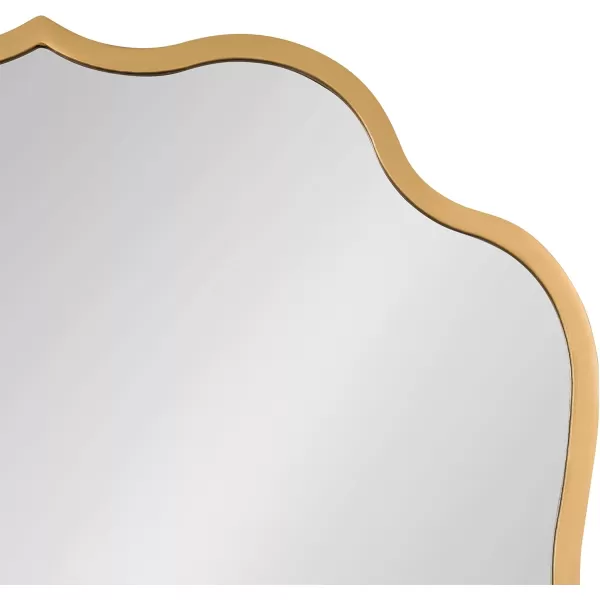 Kate and Laurel Higby Scalloped Wall Mirror 24 x 31 Gold Decorative Modern Glam Mirror with Curved Scalloped Edge and Robust Metal FrameGold