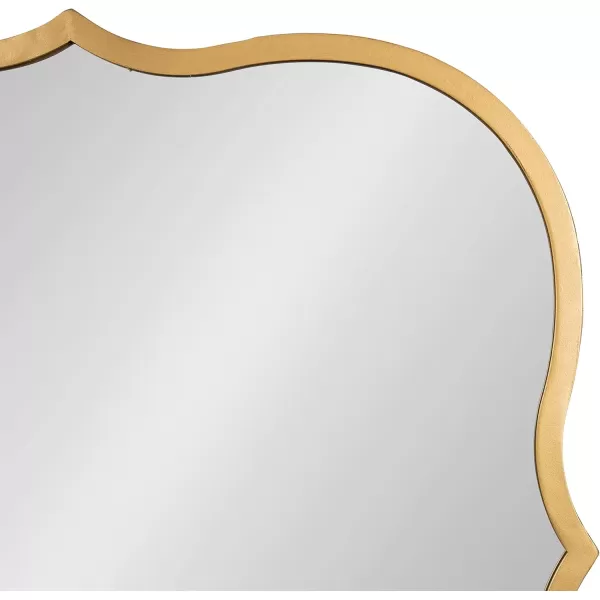 Kate and Laurel Higby Scalloped Wall Mirror 24 x 31 Gold Decorative Modern Glam Mirror with Curved Scalloped Edge and Robust Metal FrameGold