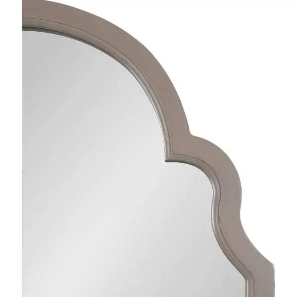 Kate and Laurel Hogan Wood Framed Arched Wall Mirror 24 x 48 Gold Glamorous Moroccan Mirror for Sophisticated Wall DecorGrey