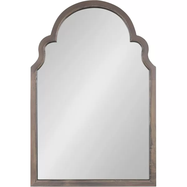 Kate and Laurel Hogan Wood Framed Arched Wall Mirror 24 x 48 Gold Glamorous Moroccan Mirror for Sophisticated Wall DecorGrey