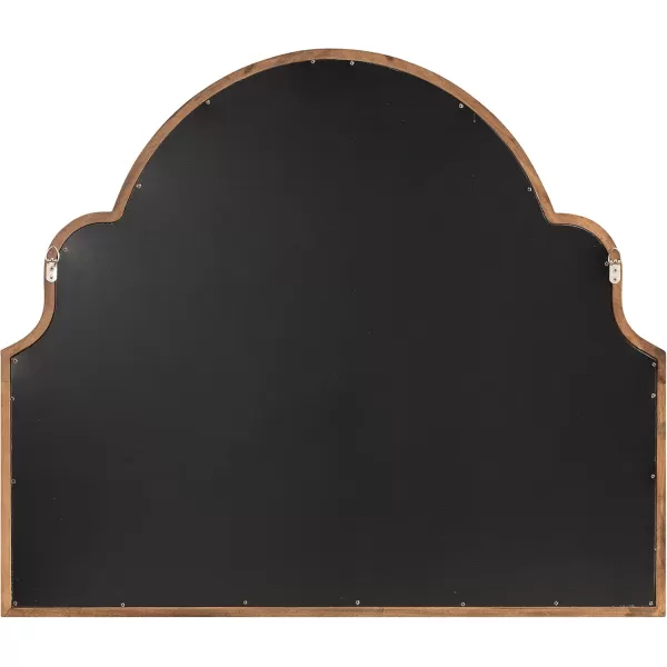 Kate and Laurel Hogan Wood Framed Arched Wall Mirror 24 x 48 Gold Glamorous Moroccan Mirror for Sophisticated Wall DecorRustic Brown