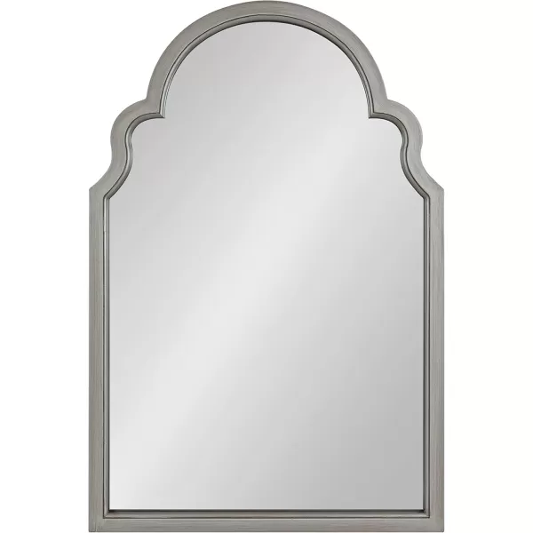 Kate and Laurel Hogan Wood Framed Arched Wall Mirror 24 x 48 Gold Glamorous Moroccan Mirror for Sophisticated Wall DecorSilver