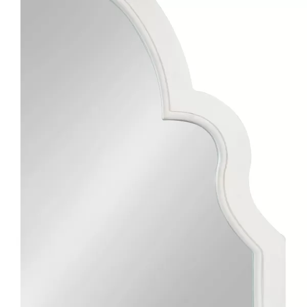 Kate and Laurel Hogan Wood Framed Arched Wall Mirror 24 x 48 Gold Glamorous Moroccan Mirror for Sophisticated Wall DecorWhite