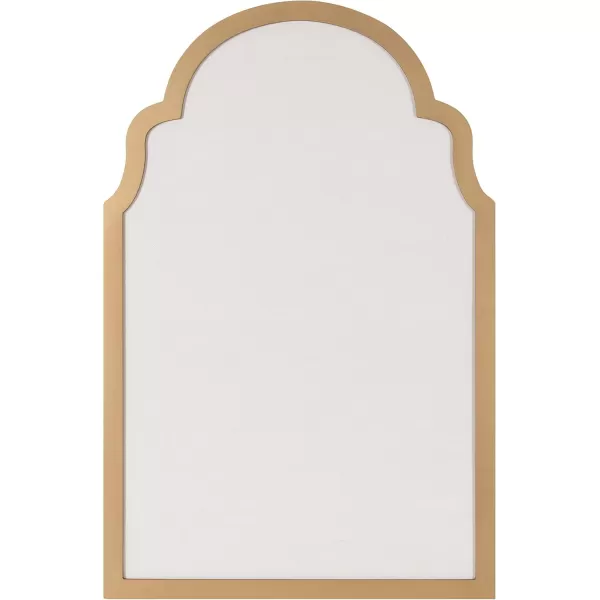 Kate and Laurel Holbrook Glam Framed Arch Fabric Pinboard 24 x 36 Gold Decorative Modern Bulletin Board for WallGold