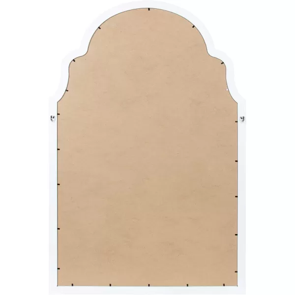 Kate and Laurel Holbrook Glam Framed Arch Fabric Pinboard 24 x 36 Gold Decorative Modern Bulletin Board for WallWhite