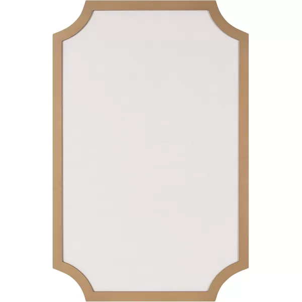 Kate and Laurel Holbrook Modern Scalloped Fabric Pinboard 24 x 36 Gold Decorative Bulletin Board for Wall