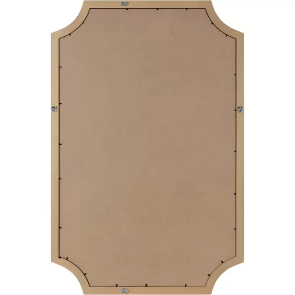 Kate and Laurel Holbrook Modern Scalloped Fabric Pinboard 24 x 36 Gold Decorative Bulletin Board for Wall