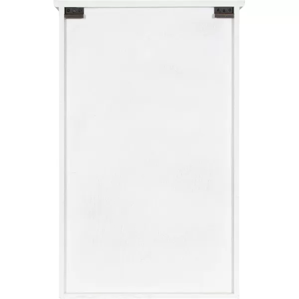 Kate and Laurel Hutchins Decorative Farmhouse Wood Wall Storage Cabinet with Window Pane Glass Door Rustic and White