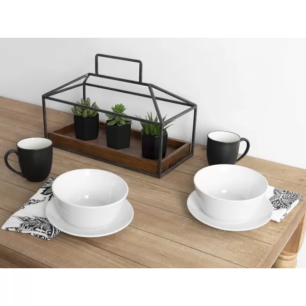 Kate and Laurel Huxley Farmhouse Wood and Metal Tabletop Planter 16 x 6 x 115 Caramel Brown Wood and Iron Chic Rustic Planter