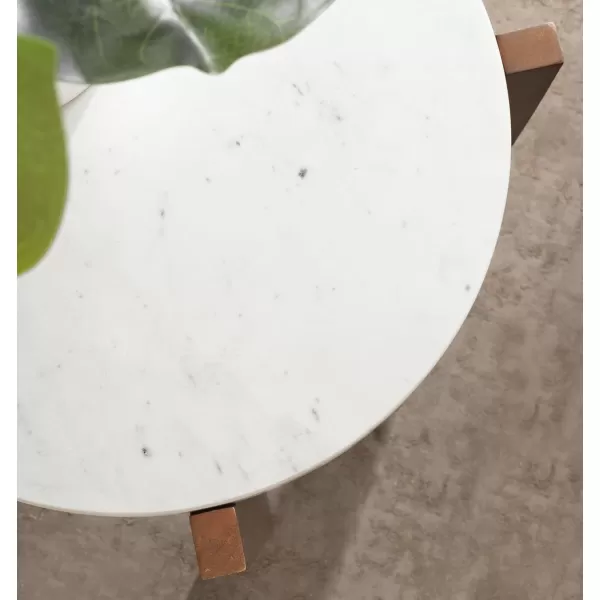 Kate and Laurel Icelyn Modern Living Room End Table for Use as Bedroom Nightstand or Large Indoor Plant Stand 19x19x19 WhiteNaturalWalnut Brown