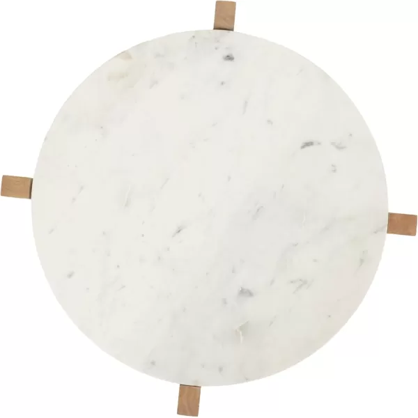 Kate and Laurel Icelyn Modern Living Room End Table for Use as Bedroom Nightstand or Large Indoor Plant Stand 19x19x19 WhiteNaturalWhiteNatural