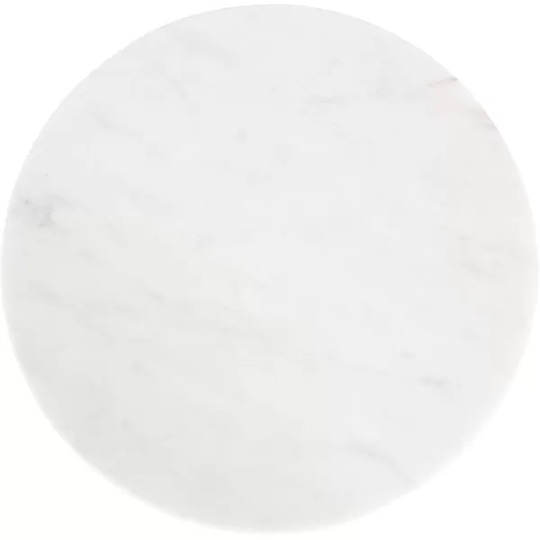 Kate and Laurel Icelyn Modern Marble TwoPiece Plant Stands Set of 2 Gold and Marble Authentic Marble Indoor Plant Stand Set for Use as Living Room Decor or Decorative Tabletop RisersWhiteNatural